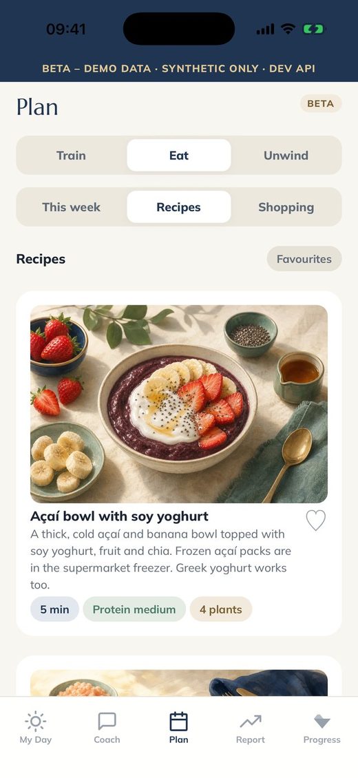 AnaVitalis meal plan